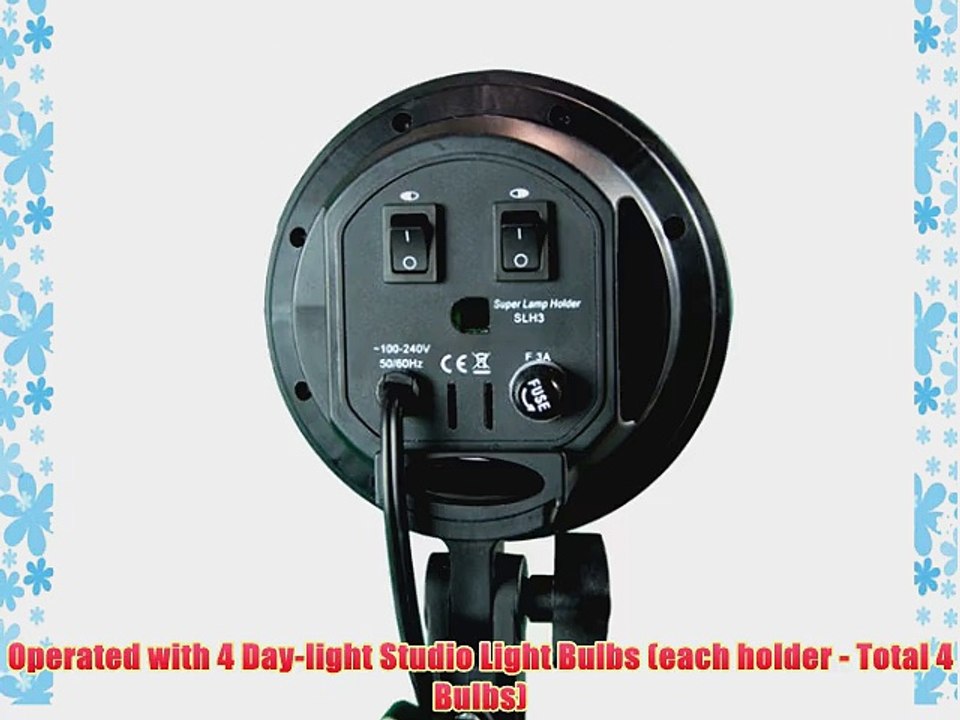 ePhoto 3200 Watt Continuous Photography Video Studio 3 Softbox Boom Stand Digital video Hair