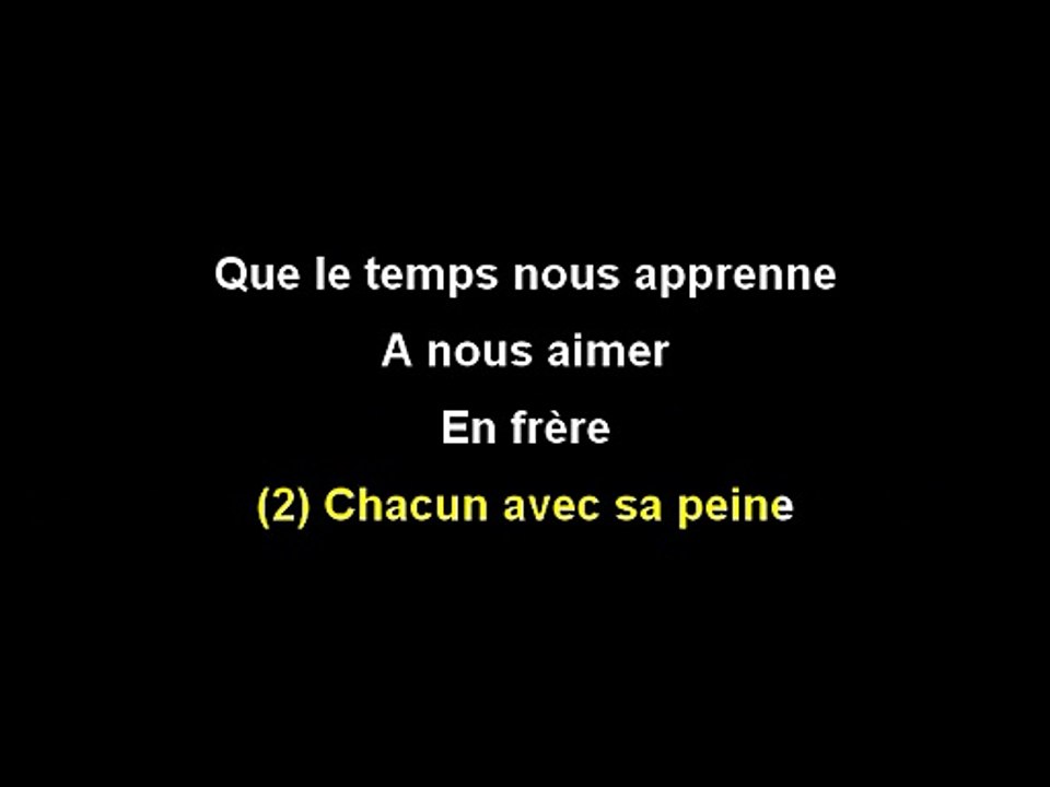 KARAOKE COMEDIE MUSICALE LES 10 COMMANDEMENTS - Mon frère
