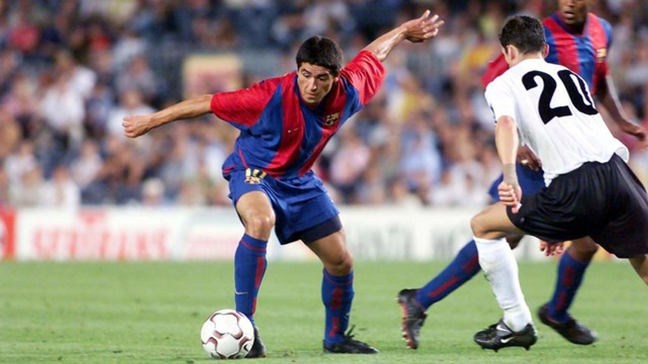 Los goles de Juan Román Riquelme con el FC Barcelona