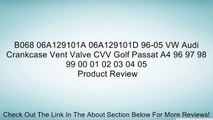 B068 06A129101A 06A129101D 96-05 VW Audi Crankcase Vent Valve CVV Golf Passat A4 96 97 98 99 00 01 02 03 04 05 Review