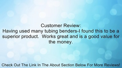 3/16" Tubing Bender Review
