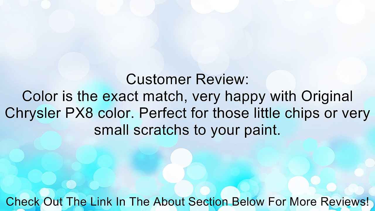 Dodge /Chrysler / Jeep BLACK Touch-Up Paint (PX8) Mopar OEM Review