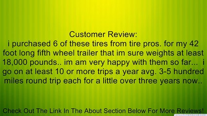 ST235/80R16 Hercules Power Trailer Tire Load Range E 3,520 lb Max Load Review