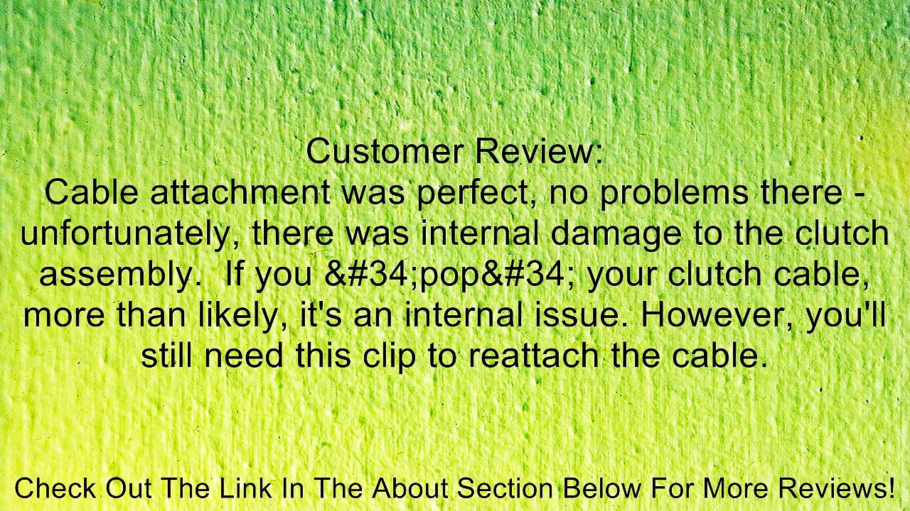 VW GOLF JETTA CABRIO CLUTCH CABLE ATTACHMENT KIT Review