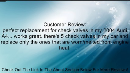 MTC 4278 Air Pump Check Valve Review