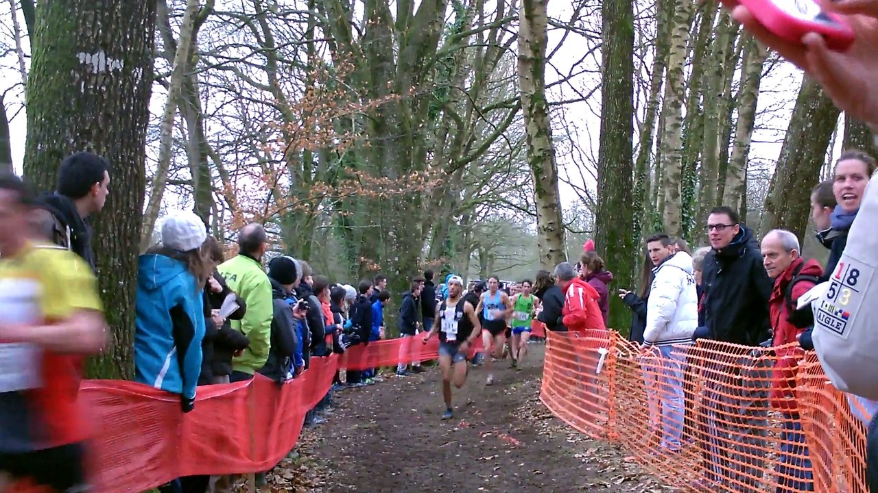 course deuxième boucle Elite h bretagne cross country Merdrignac 25 janvier 2015