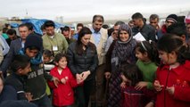 Angelina Jolie visita a desplazados en Irak
