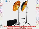 LimoStudio Photography Photo Portrait Studio 600W Triple Continuous Umbrella Lighting Kit -