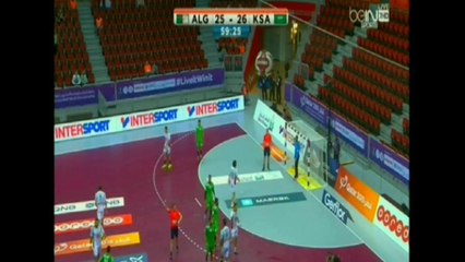 الدقائق الأخيرة من مباراة السعودية والجزائر في مونديال قطر لليد