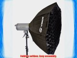 Folding Portable Octagonal Softbox 80cm w Grid for Bowens Flash Strobe EZ