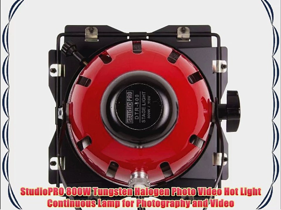 StudioPRO 800W Tungsten Halogen Photo Video Hot Light Continuous Lamp for Photography and Video