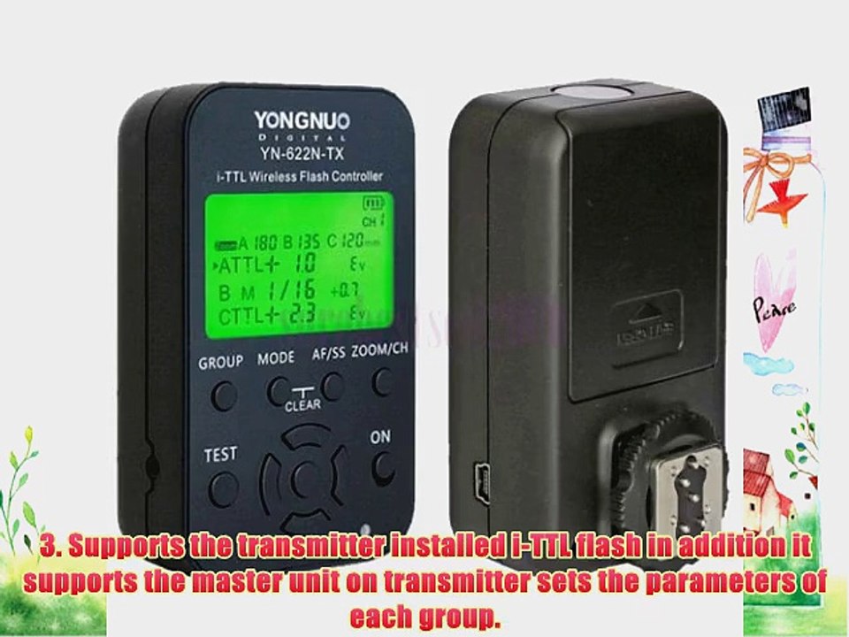 Yongnuo YN-622N-TX LCD Wireless i-TTL Flash Controller For YN-622N i-TTL Wireless Flash Transceiver