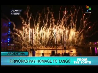 Massive firework display in Buenos Aires tango festival
