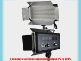 Fancierstudio 500 LED Video Light With Dimmer Switch XLR Pin Led Lighting Kit Light Kit With