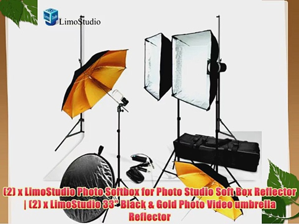 LimoStudio Photo Studio Monolight Flash Lighting Kit - 3 Studio Flash/Strobe 2 Softboxes 2