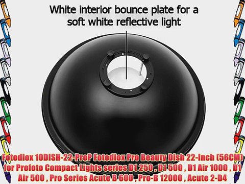 Fotodiox 10DISH-22-ProP Fotodiox Pro Beauty Dish 22-Inch (56CM) for Profoto Compact Lights