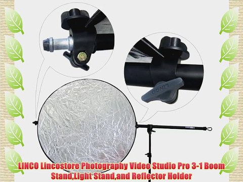 LINCO Lincostore Photography Video Studio Pro 3-1 Boom StandLight Standand Reflector Holder