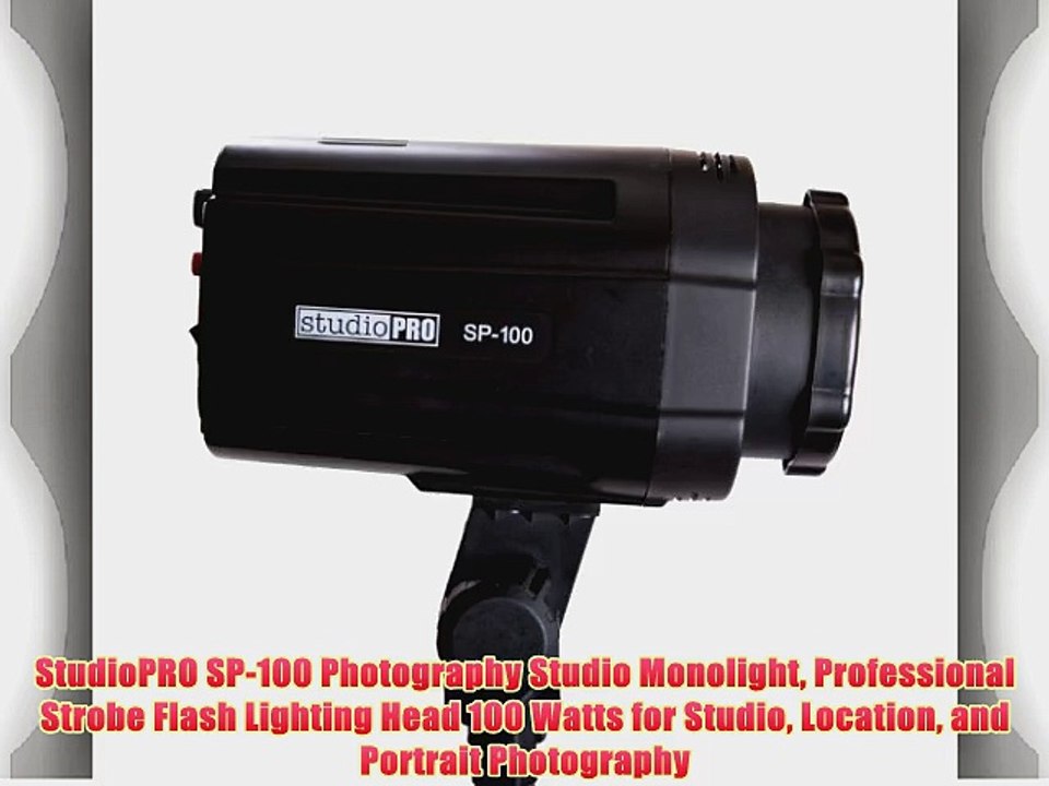StudioPRO SP-100 Photography Studio Monolight Professional Strobe Flash Lighting Head 100 Watts