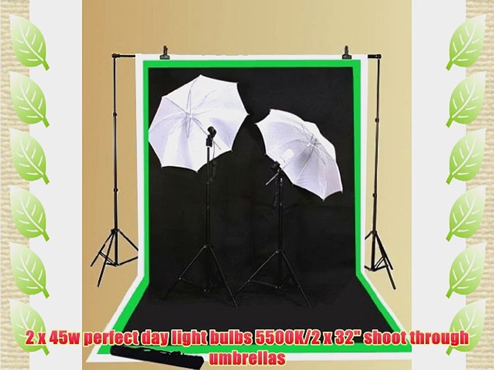ePhoto ULS69 Continuous Lighting Kit with 3 Muslins