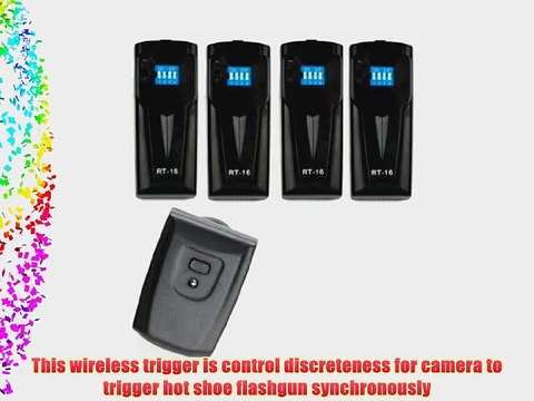 Neewer? Wireless Studio Flash RT-16 Trigger 4 Receivers - 16 CHAN