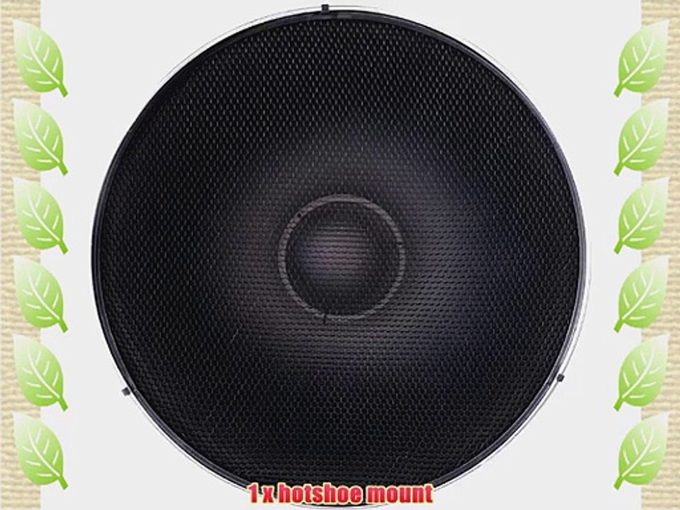 ePhoto 16-Inch off Camera Flash Beauty Dish Photographic Flash Bracket Flash Mount Beauty Dish