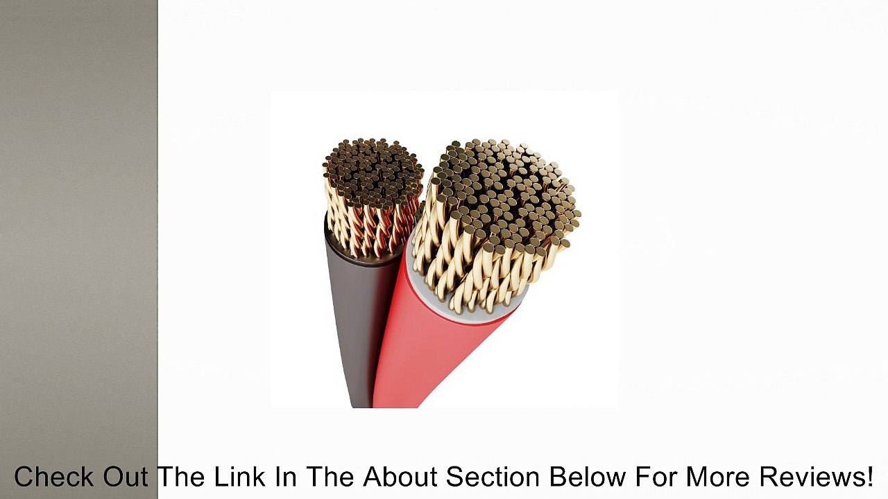 5 FT 4 GAUGE BATTERY CABLE INCLUDES (1) BLACK AND (1) RED CABLE (4) LOOSE 5/16" LUGS WITH SHRINK WRAP Review