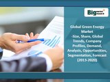 Global Green Energy Market  - Size, Share, Global Trends, Analysis And Forecast 2020