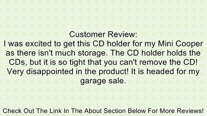 MINI Cooper CD Sunvisor Holder Fits all MINIs Review