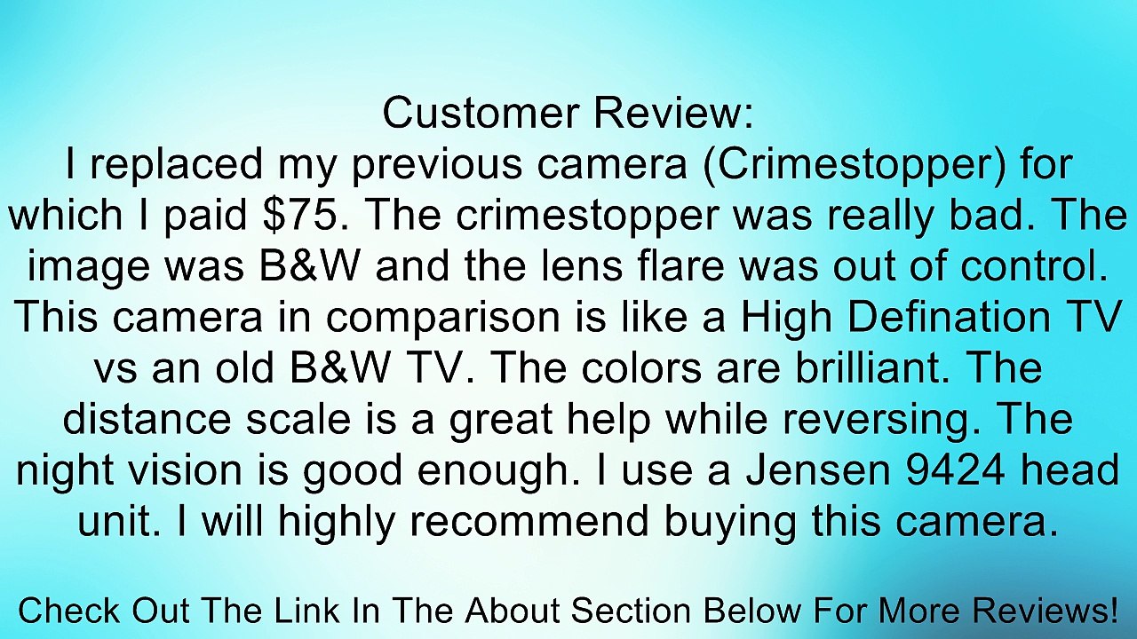 Pyle PLCM18SC License Plate Mount Rear View Backup Parking Assist Camera, Night Vision LEDs, Built-in Distance Scale Lines, Waterproof, Zinc Black Chrome Review