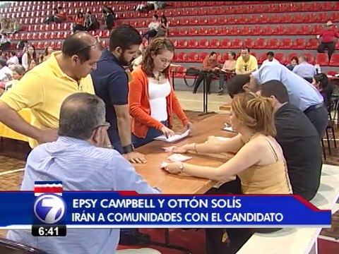 PAC ratifica a Solís y Campbell que encabezan papeleta por San José