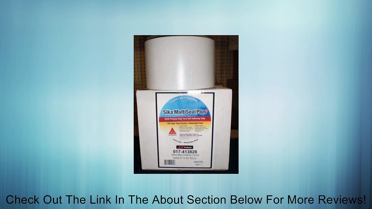 Sika Multiseal Plus White Membrane Self Adhering Roof Repair Tape 4" x 50' Review