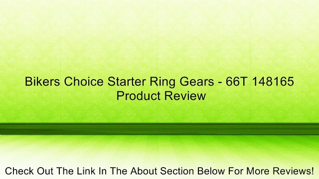 Bikers Choice Starter Ring Gears - 66T 148165 Review