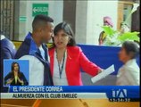 Presidente Correa almuerza con el Club Sport Emelec