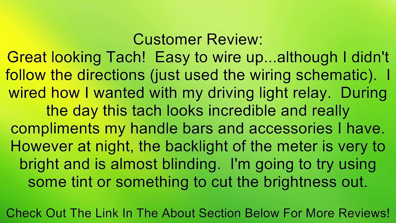 Cobra Billet Tachometer for Cruisers For Honda VT750C2 Shadow Spirit 2007-2009, 2012 / VTX1300C 2004-2008 - 01-1637 Review