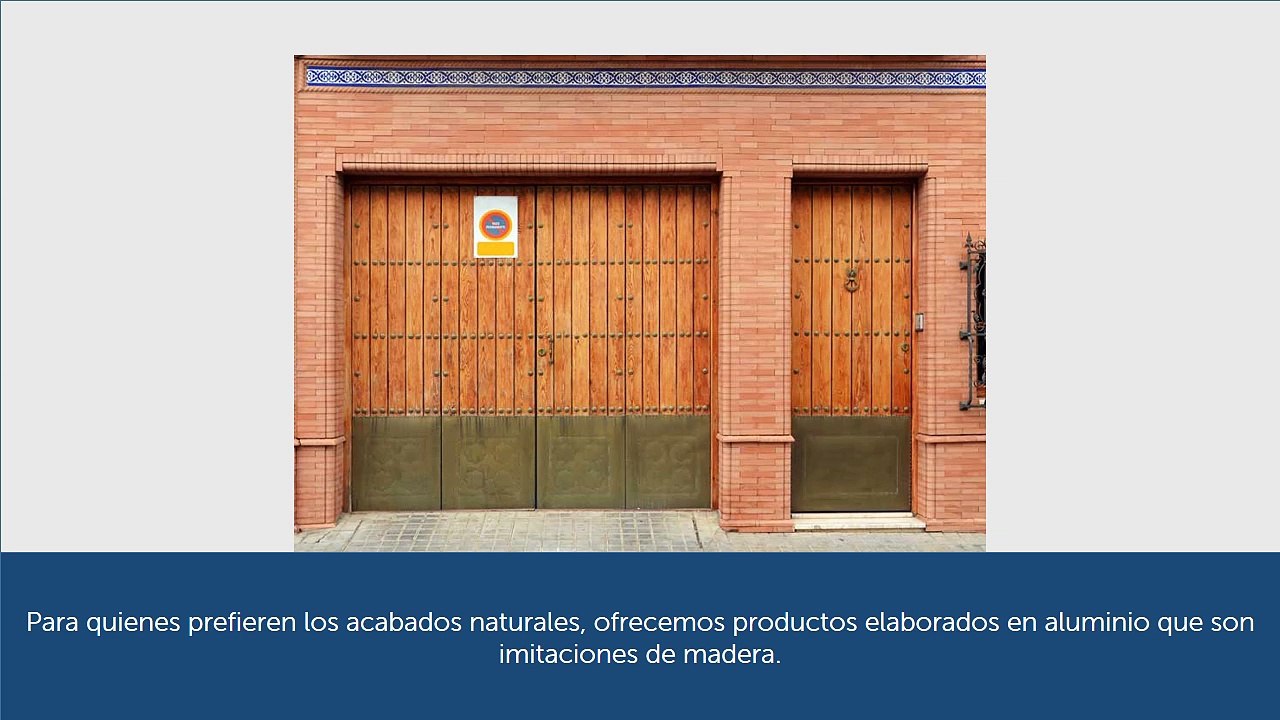Carpintería de aluminio Osasuna - Imitaciones de madera - Carpintería metálica