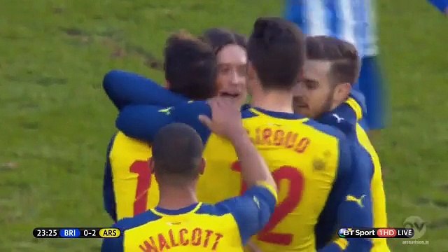 Brighton & Hove Albion 2-3 Arsenal FA Cup Highlights GoalsArena Date 25 January 2015