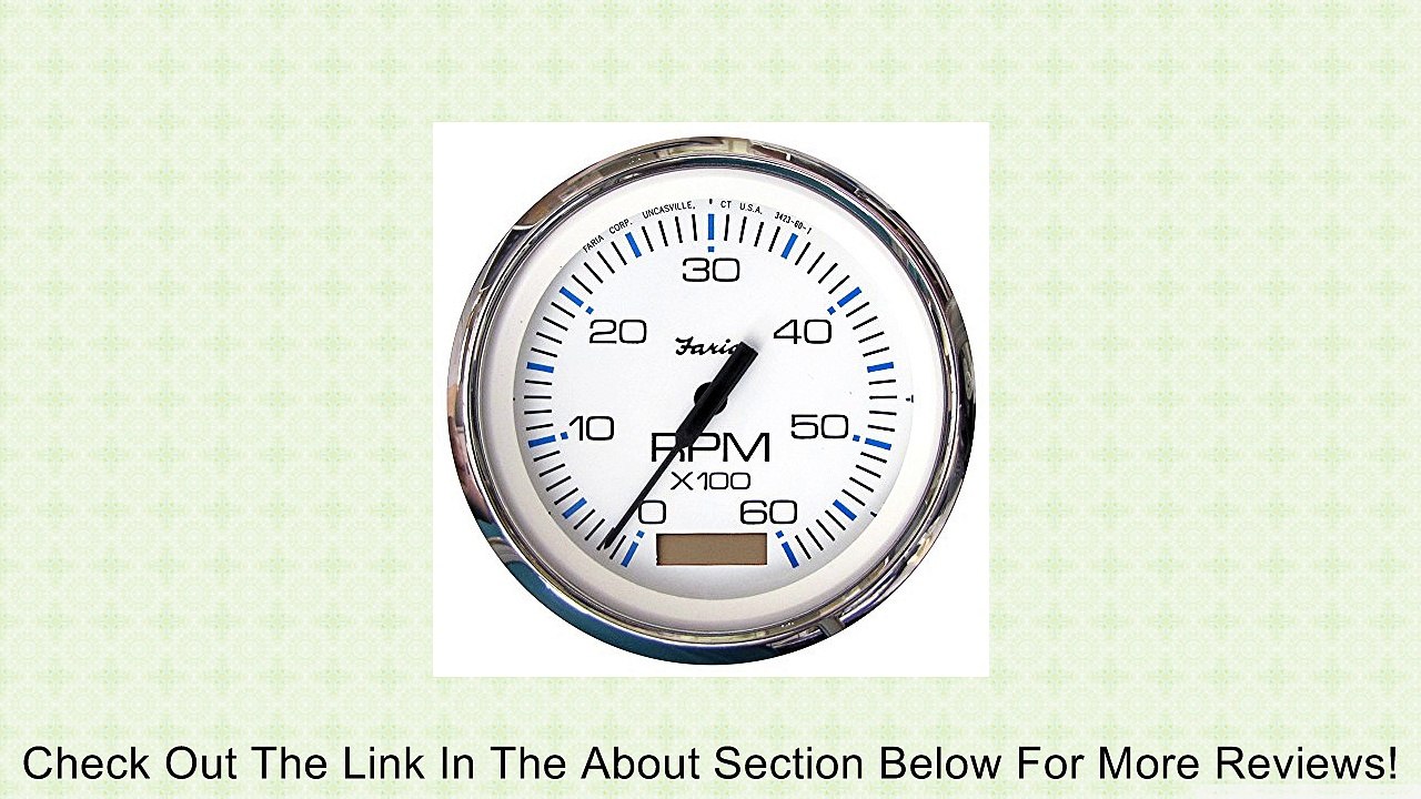 Faria Chesapeake White SS Tach/Hm 6000 Gas Inboard Review