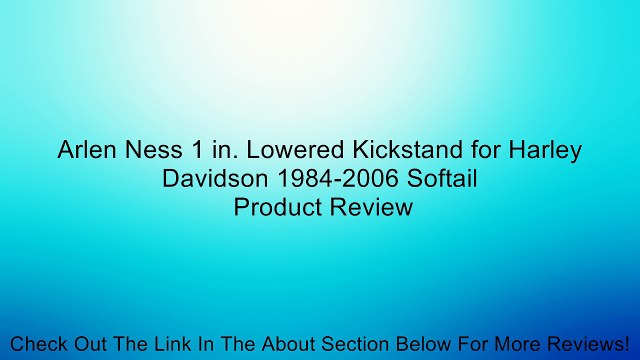 Arlen Ness 1 in. Lowered Kickstand for Harley Davidson 1984-2006 Softail Review