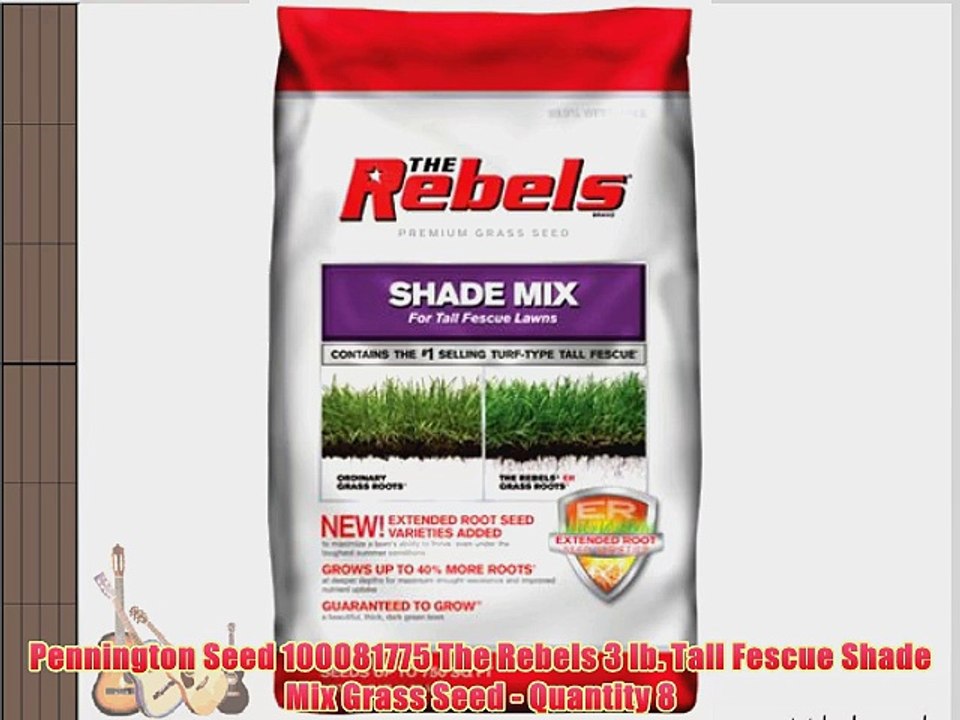 Pennington Seed 100081775 The Rebels 3 lb. Tall Fescue Shade Mix Grass Seed - Quantity 8