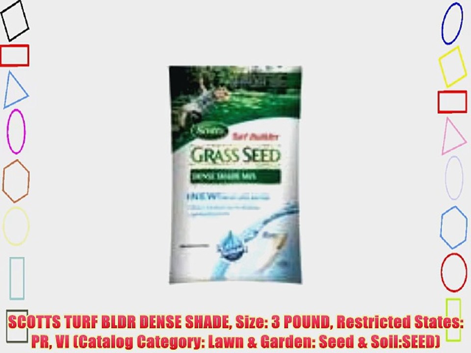 SCOTTS TURF BLDR DENSE SHADE Size: 3 POUND Restricted States: PR VI (Catalog Category: Lawn