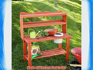 Wood Country Wood Country Master Gardener's Cedar Wood Potting Bench Gray Wood 56.5L x 24W