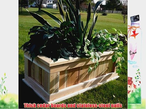 Infinite Cedar Infinite Premium Quality Rectangular Cedar Planter Brown Cedar
