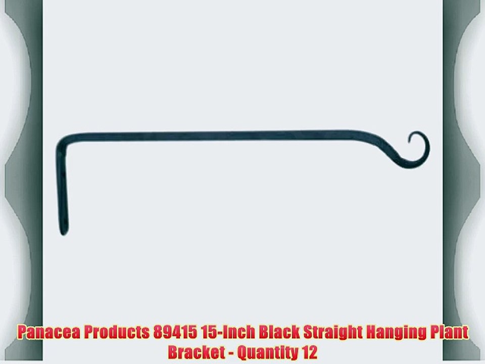 Panacea Products 89415 15-Inch Black Straight Hanging Plant Bracket - Quantity 12