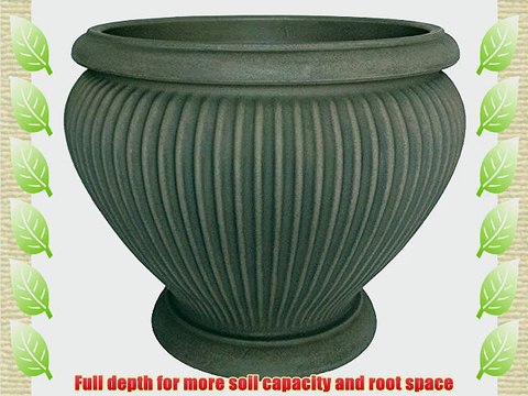 Planters Online Resin Este Urn Dove Gray Finish 18-Inch