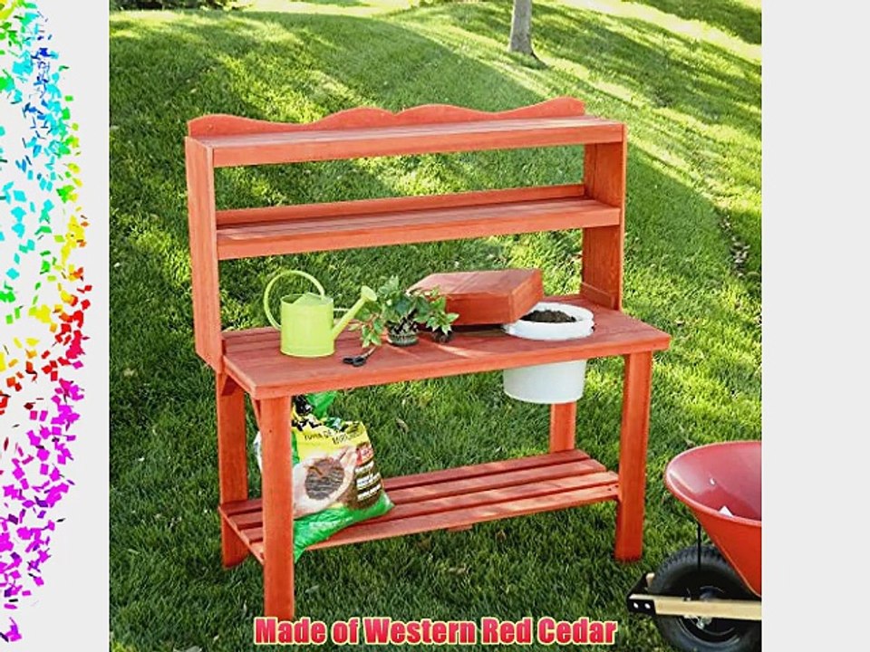 Wood Country Wood Country Master Gardener's Cedar Wood Potting Bench Gray Wood 56.5L x 24W