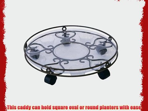 Panacea Products 17-Inch Cameo Plant Caddy Brown