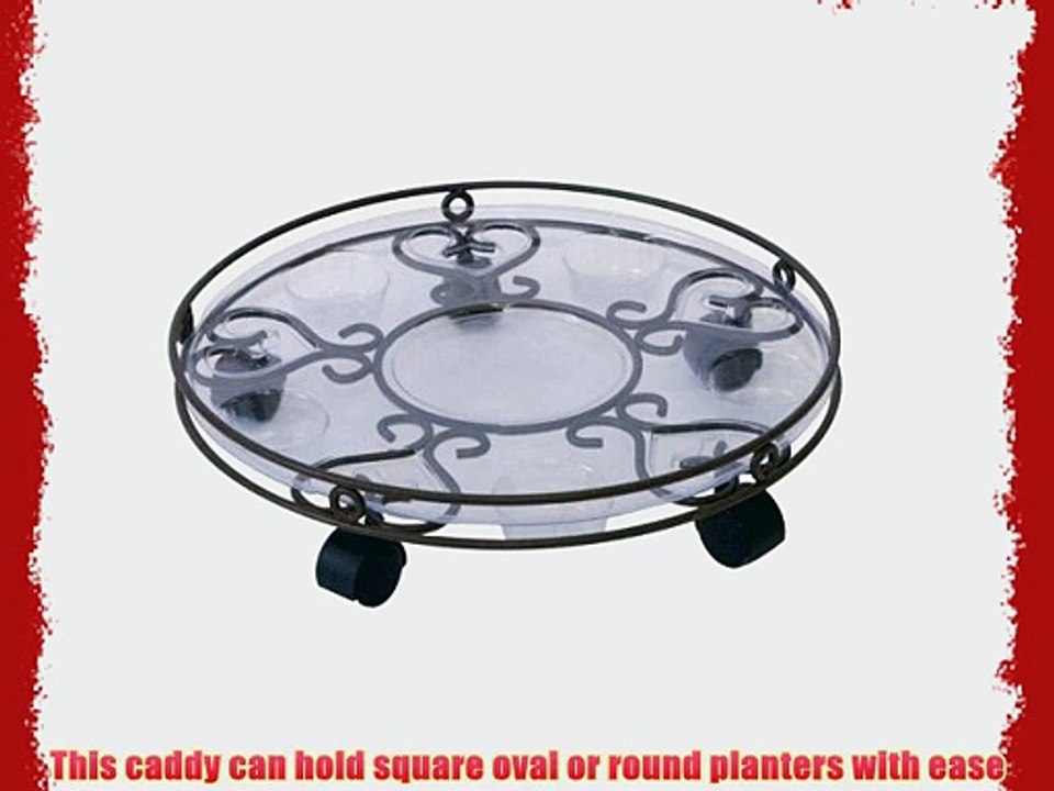 Panacea Products 17-Inch Cameo Plant Caddy Brown