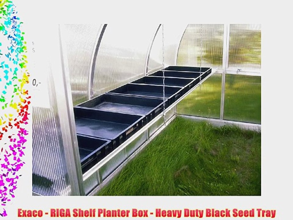 Exaco - RIGA Shelf Planter Box - Heavy Duty Black Seed Tray