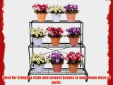 3 Tier Decorative Black Metal Plant Stand / Planter Holder / Multi Planter Flower Pot Racks