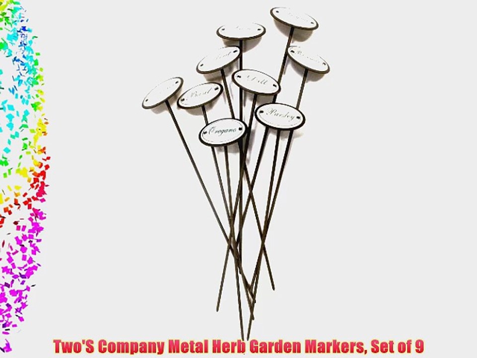 Two'S Company Metal Herb Garden Markers Set of 9